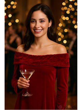 Vintage NWT Conrad C Collection Velvet Top L Off Shoulder Holiday Party F17